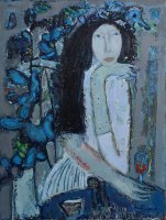 Natalia Janekina, „Šiandien lyja“, 2018, 80 x 60, aliejus, drobė